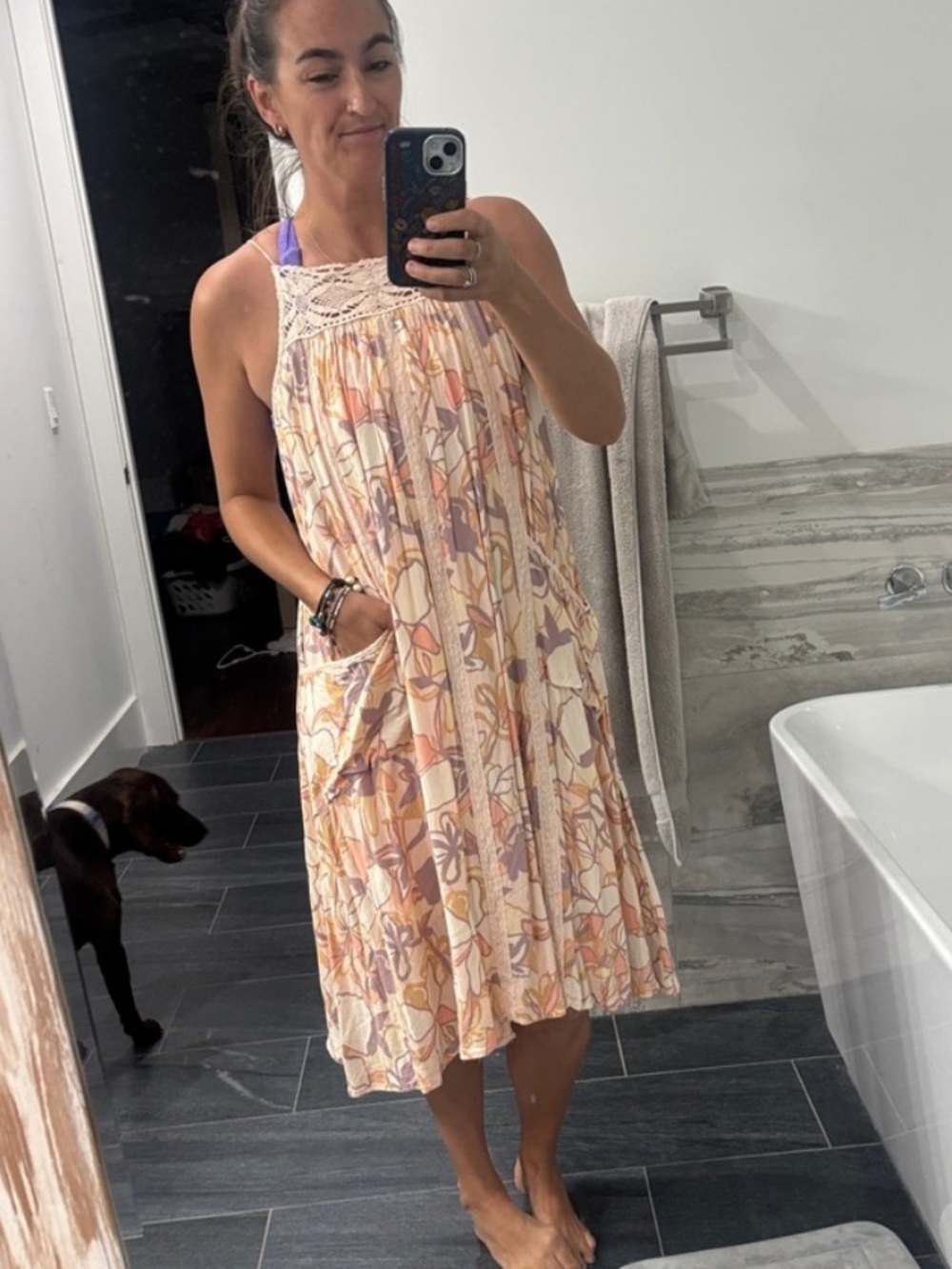 Floral midi dress - Picture 2 of 5